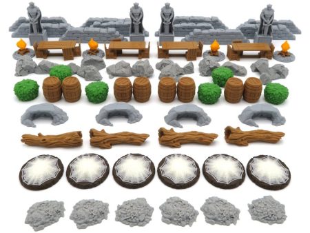 BGExpansions - Lord of the Ring: Journeys in Middle Earth and Shadowed Paths Expansion - Scenery Pack (62 Pieces) Online